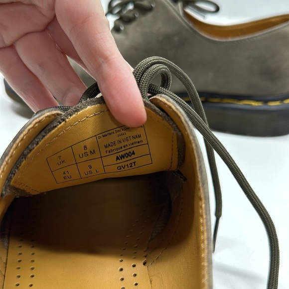 Dr Martens Docs Low Top Oxford Lace Up Shoes Sneakers Suede Gray Women's Size 9 - Picture 7 of 9